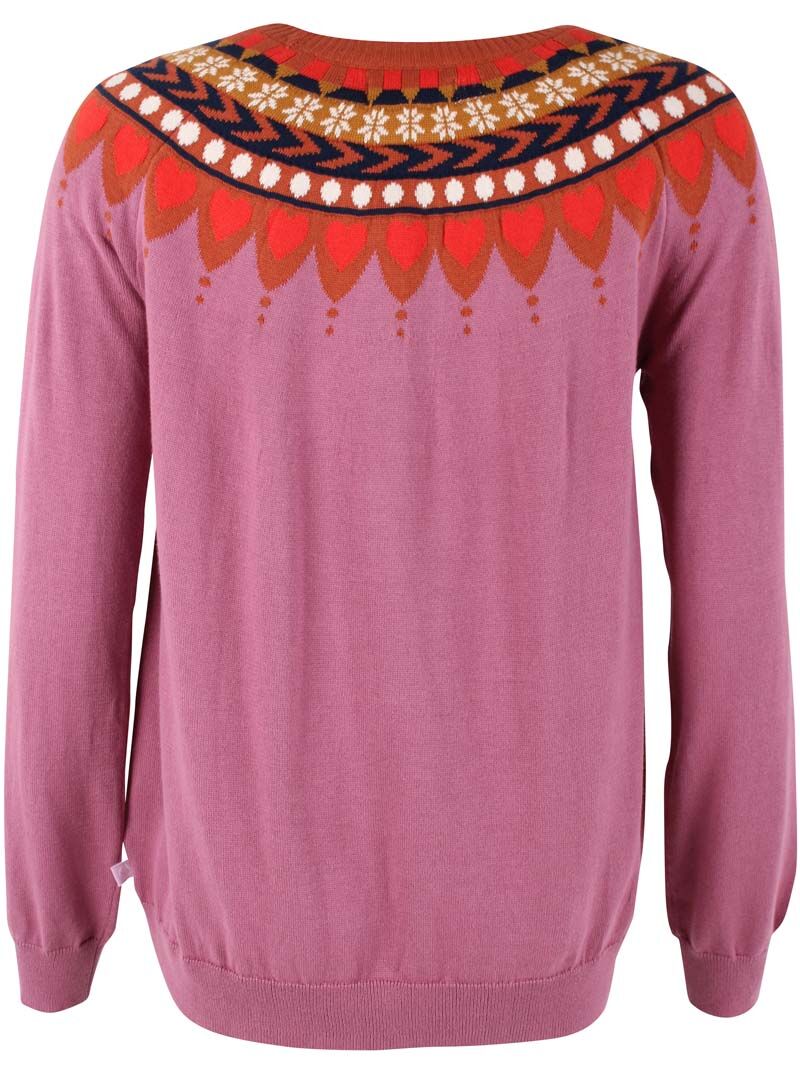Danetrusty Cotton Knit Sweater Old Rose