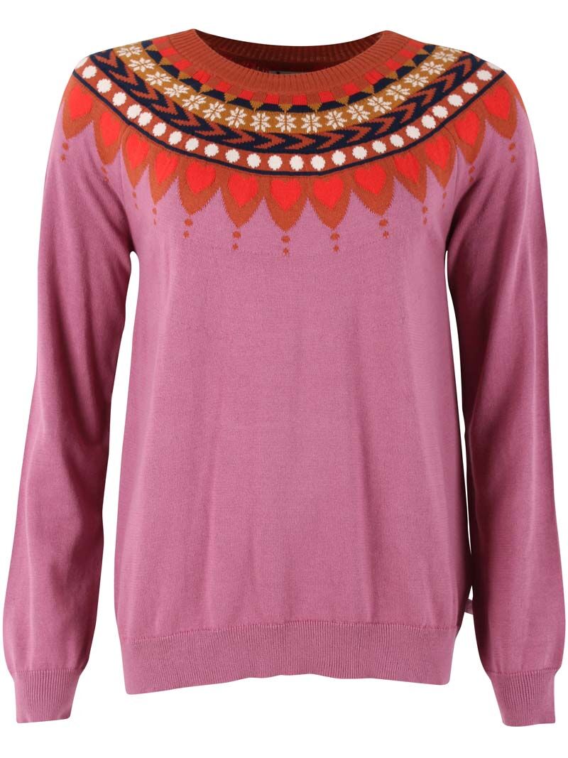 Danetrusty Cotton Knit Sweater Old Rose