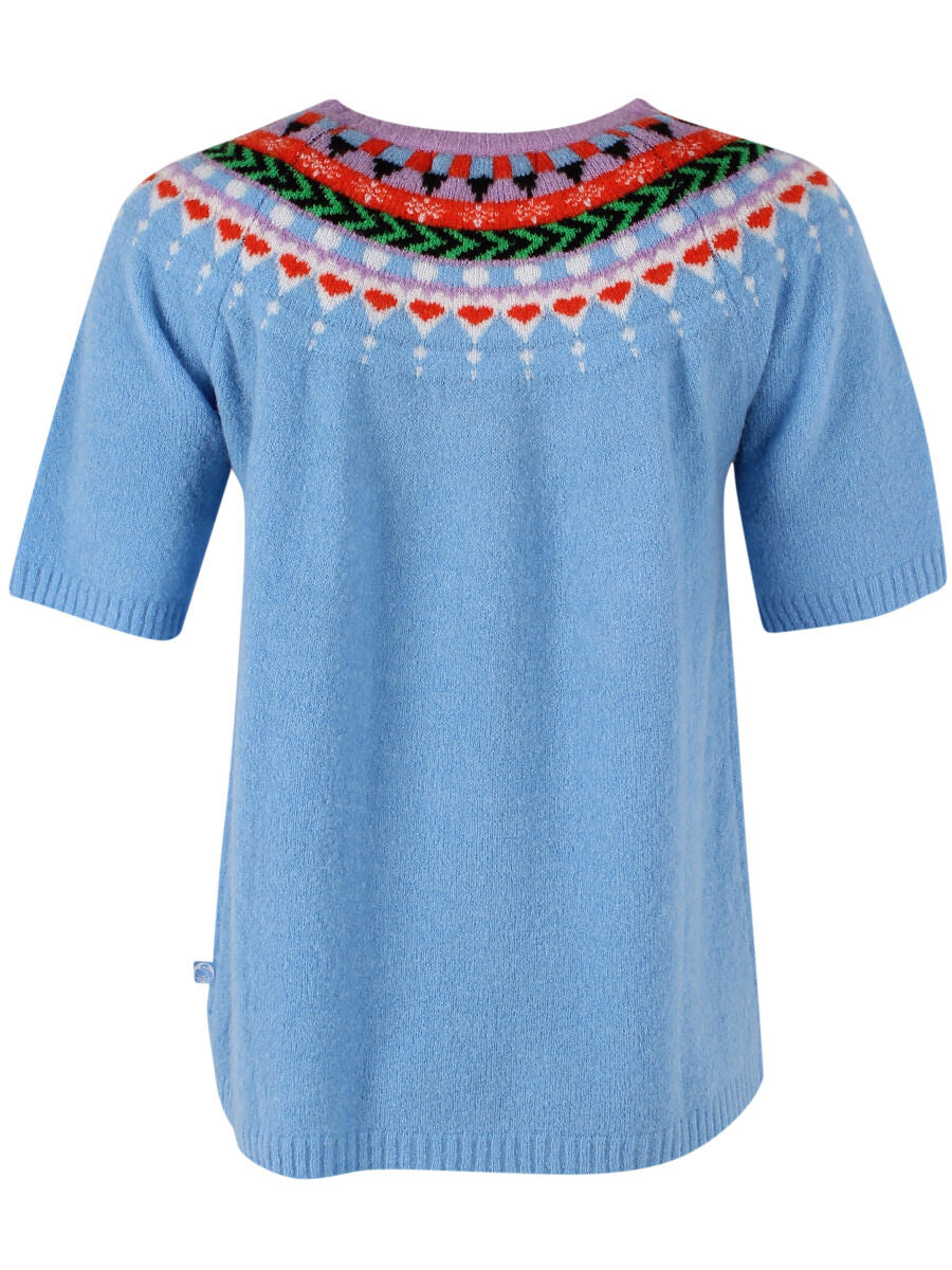 Danegooddeed Wool Sweater Tee Iceblue