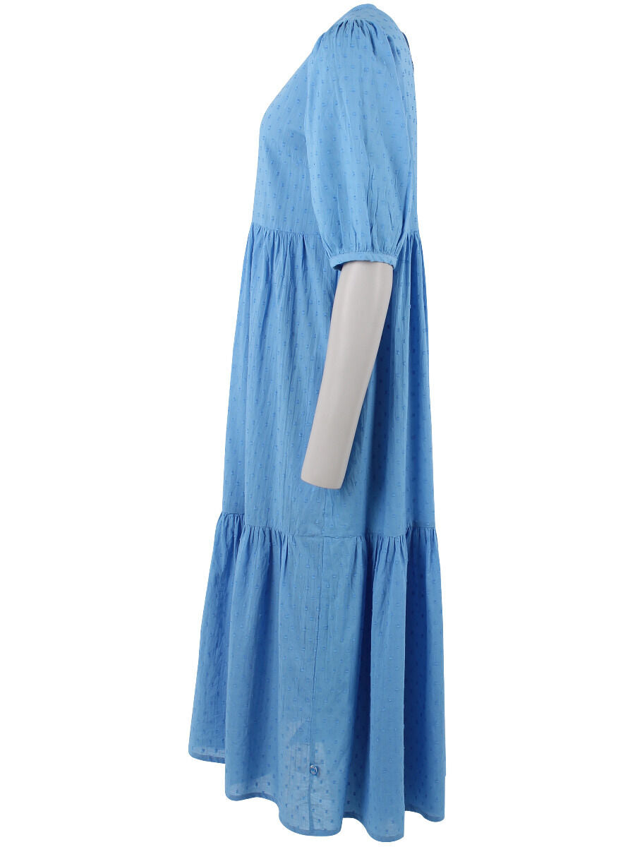Danejuli Cotton Dot Dress Ice Blue