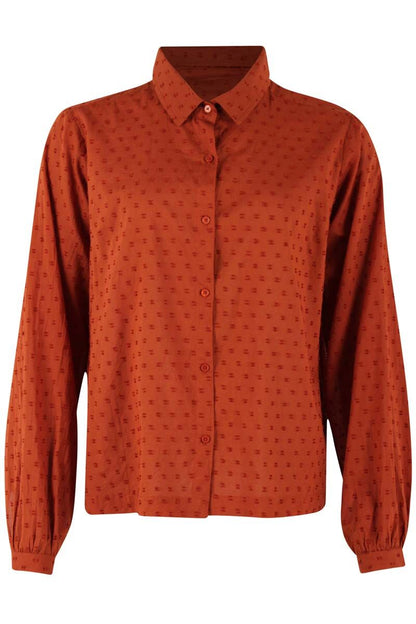 Danenovember Cotton Dot Shirt Rust