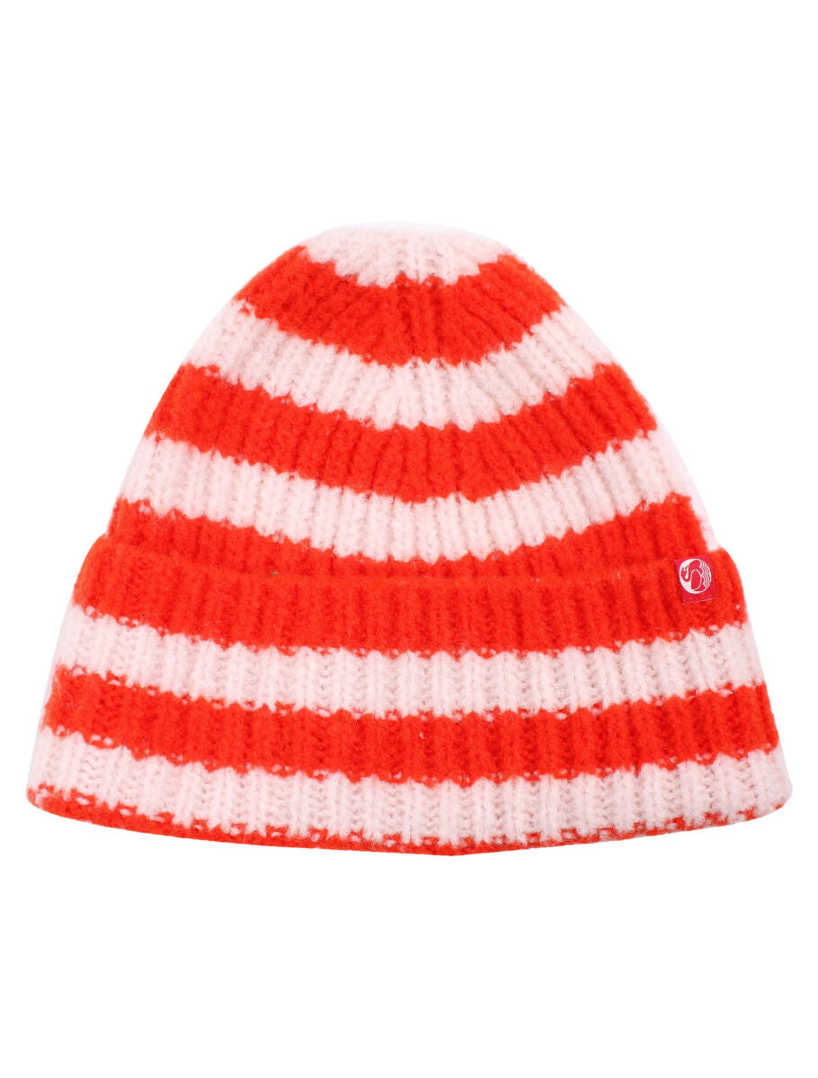 Danesofty Beanie Bright Red/Chalk