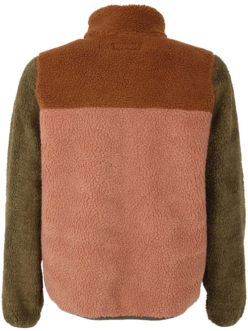 Danebirk Fleece Zip-Up Khaki/Antique Rose TOBACCO