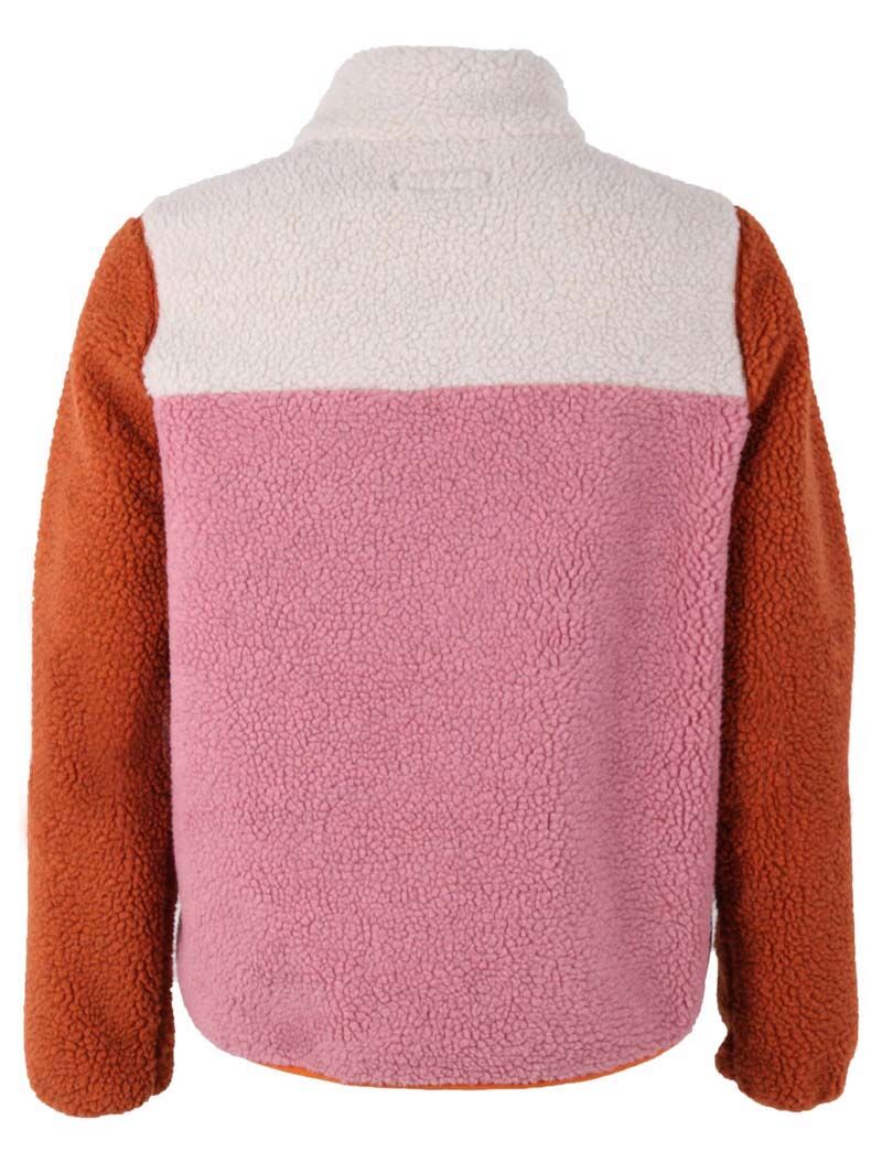 Danebirk Fleece Zip-Up Rust/Lt Beige/Old Rose