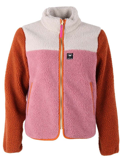 Danebirk Fleece Zip-Up Rust/Lt Beige/Old Rose