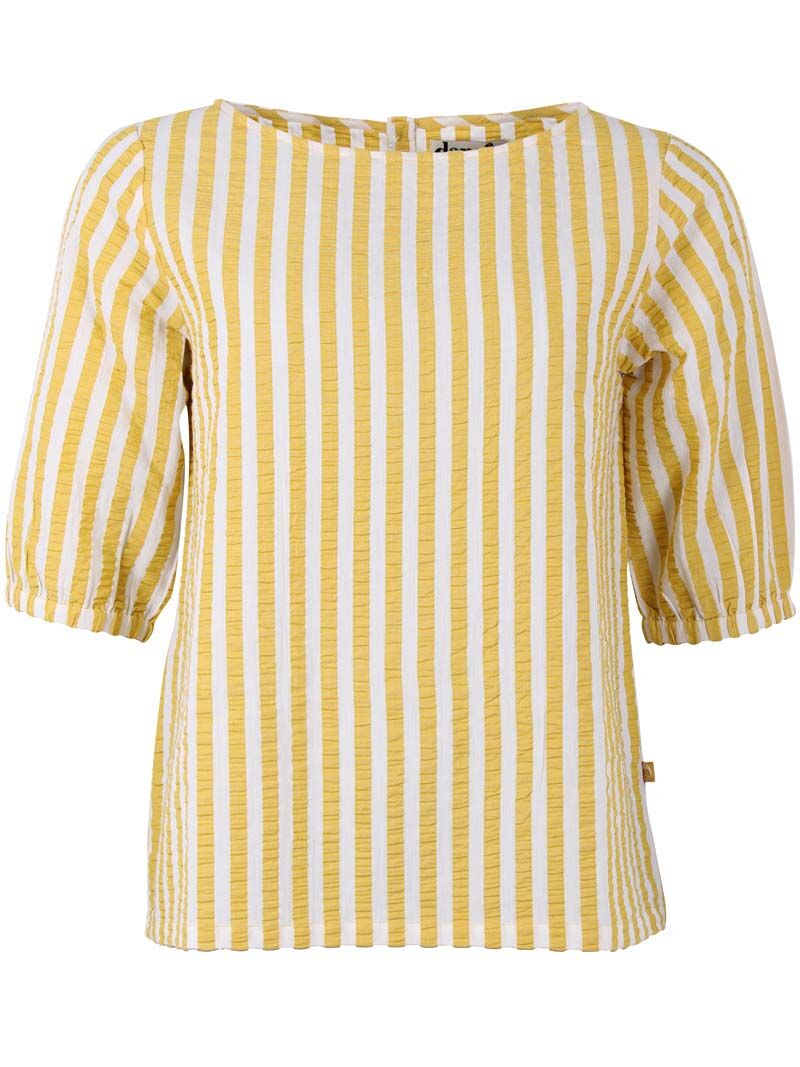 Danecremant Searsucker Shirt Faded Yellow/Chalk