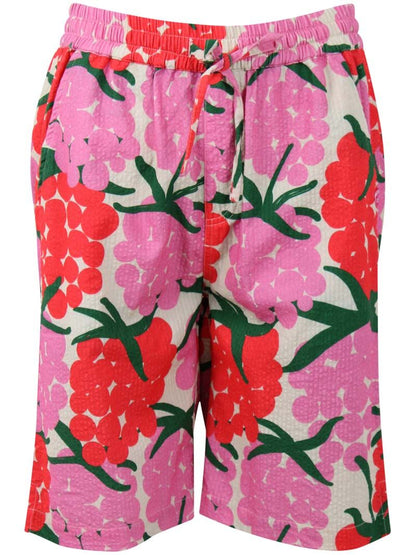 Danegames Searsucker Shorts Super Pink/Bright Red MAXIBERRY