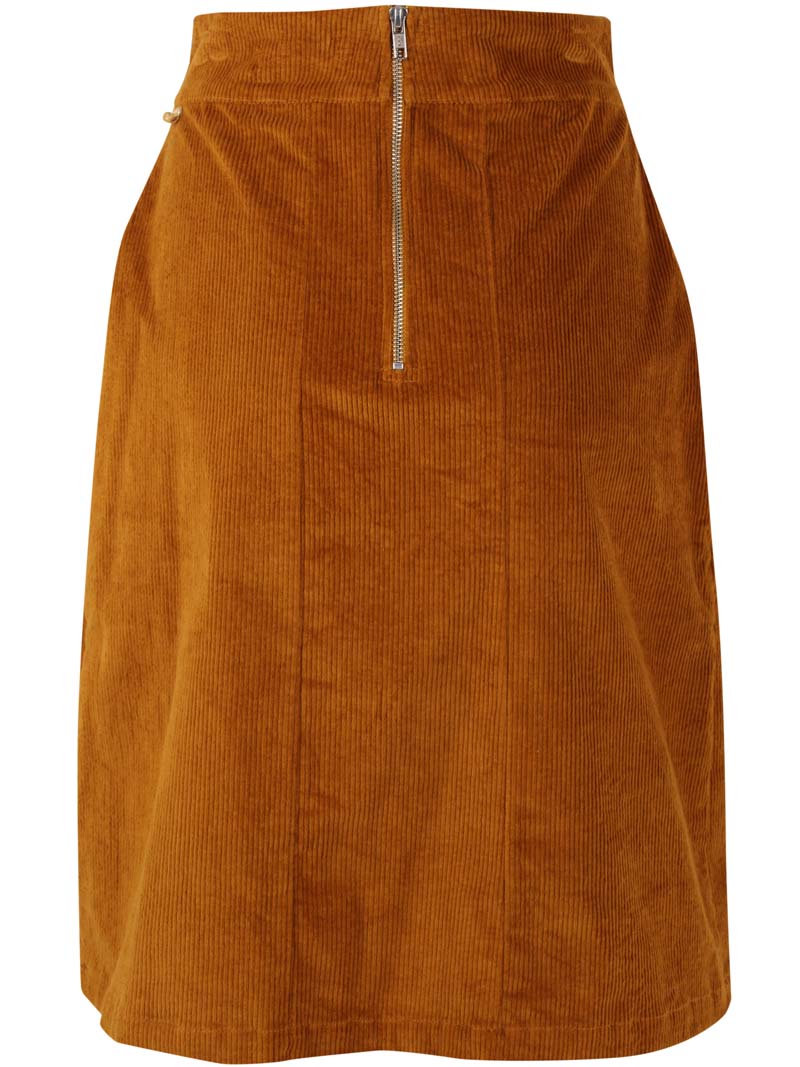 Danemaren Cord Stretch Skirt Mustard