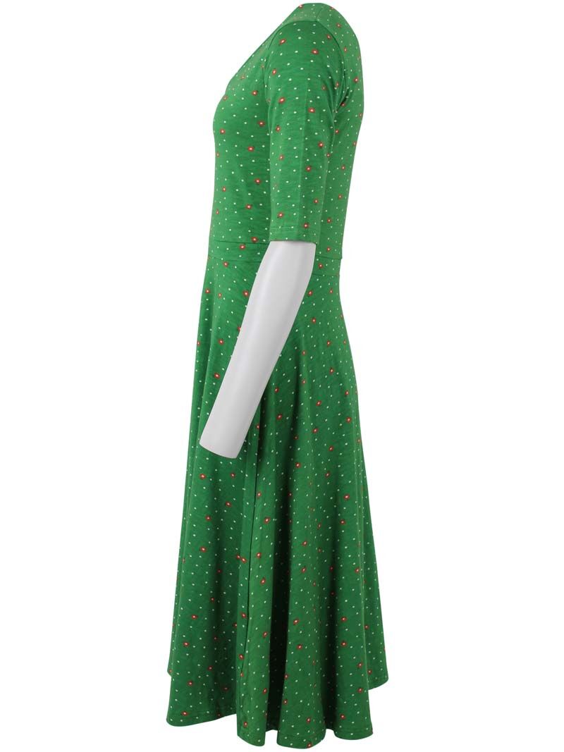 Danandersen Slub Dress Grass Green SPRINKLE
