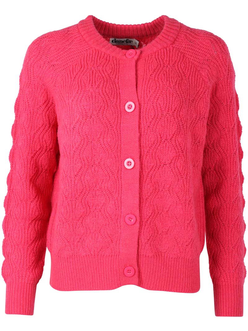 Danadventure Wool Cardigan Power Pink