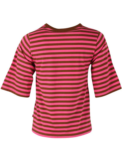 Danebasic Glad Tee Tobacco/Bright Pink