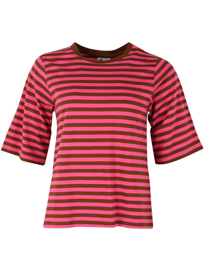 Danebasic Glad Tee Tobacco/Bright Pink