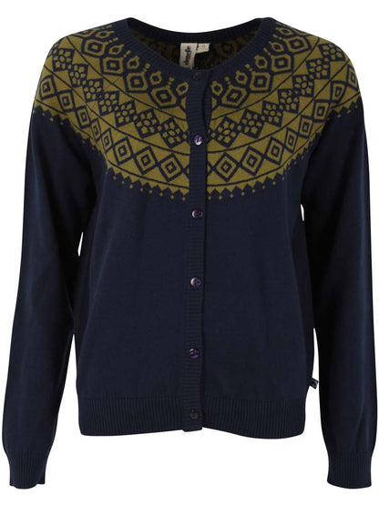 Danelarvik Cotton Knit Cardigan Dark Navy