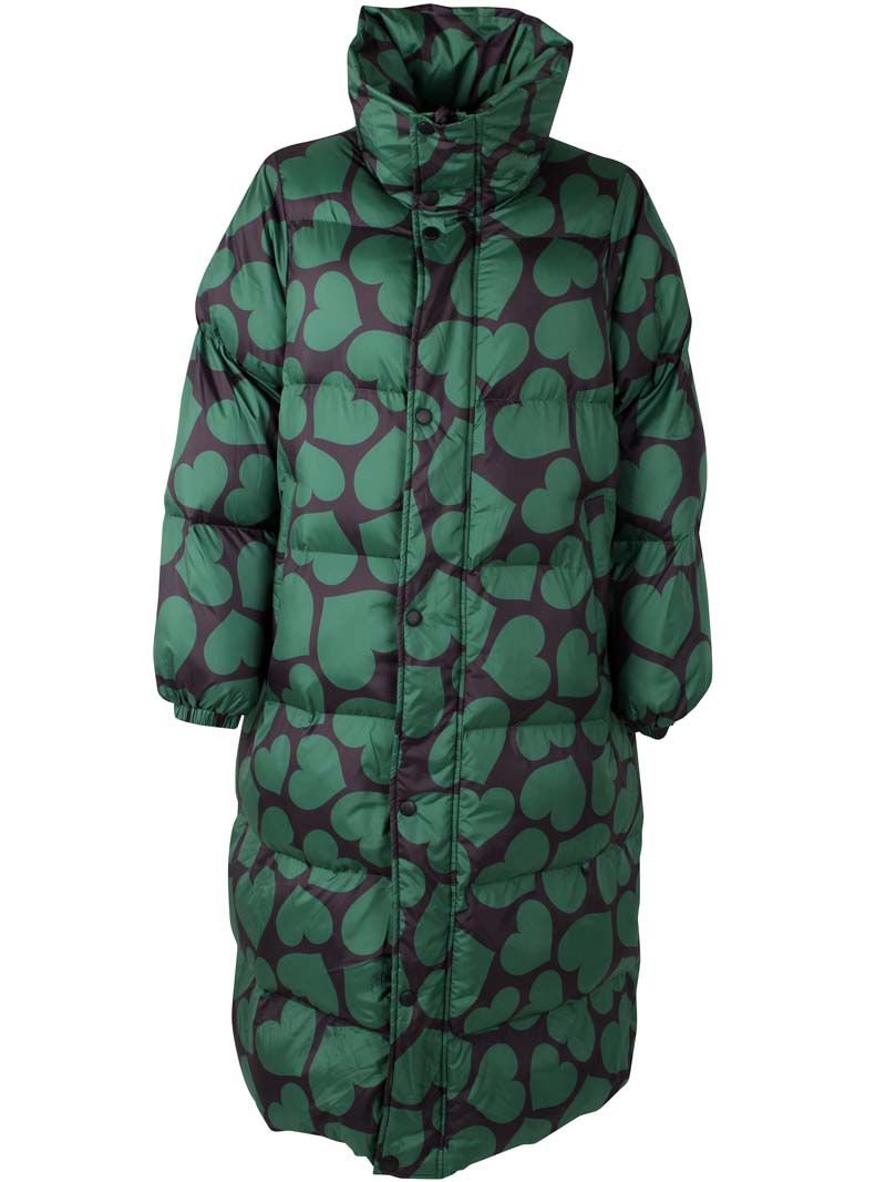 Danelamb Puffer Coat Black/Dark Pine