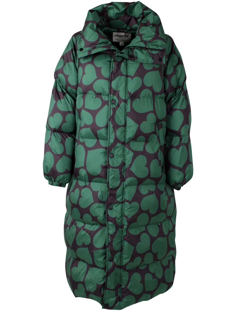 Danelamb Puffer Coat Black/Dark Pine