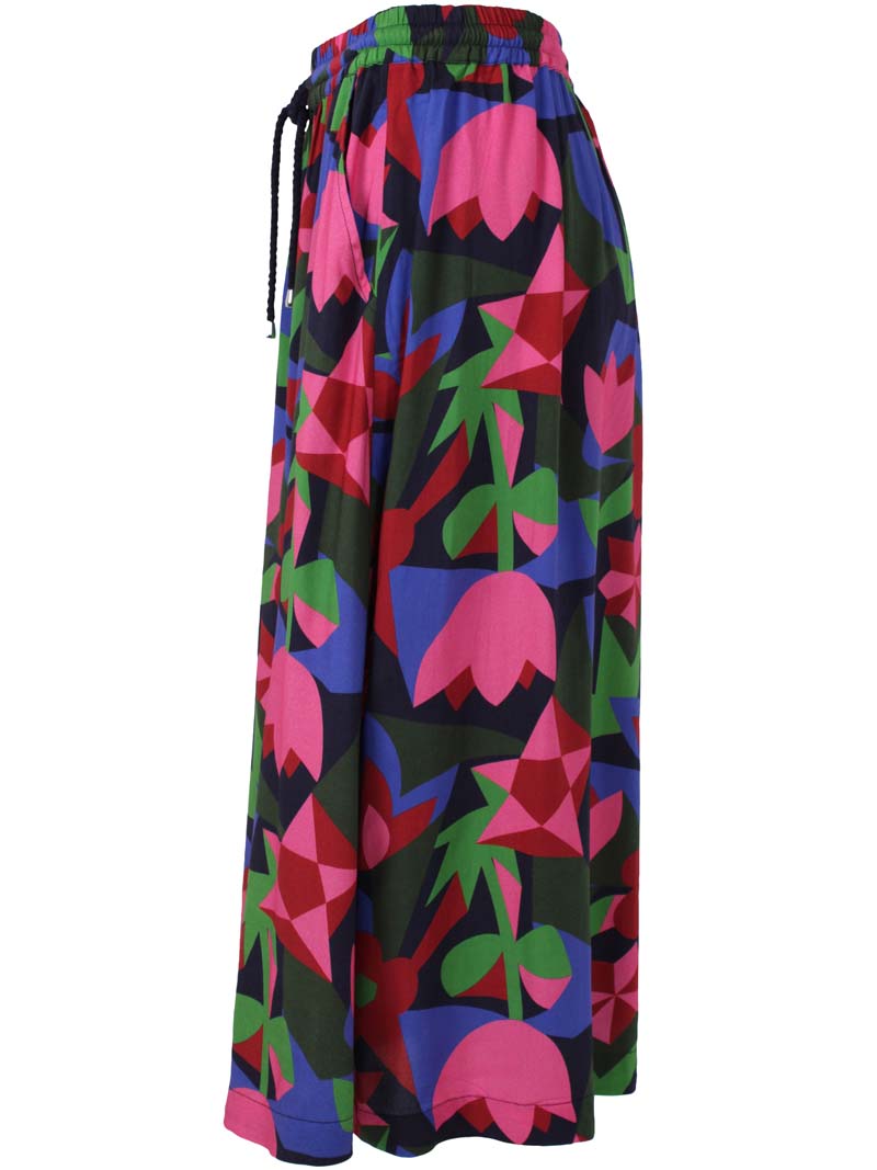 Danespresso Viscose Skirt Dark Navy GEOFLEUR