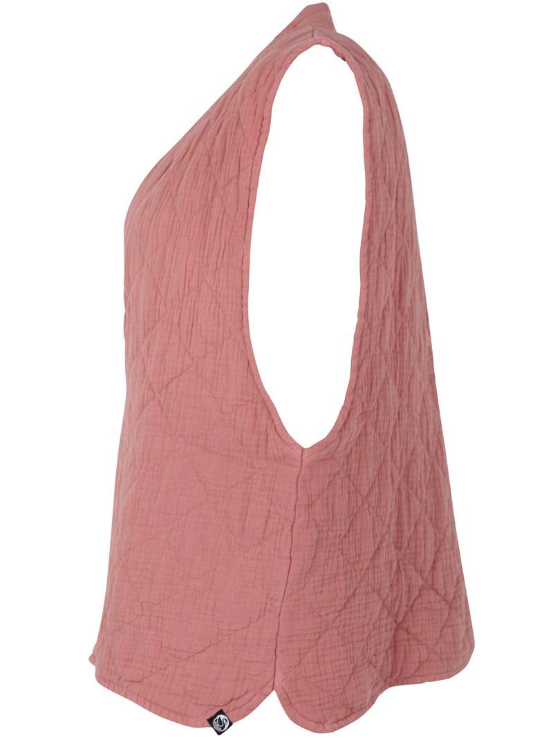 Danevibeke Quilt Vest Antique Rose