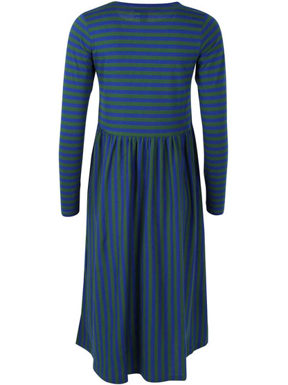 Danebasic Kroeyer LS Dress Deep Blue/Dark Pine