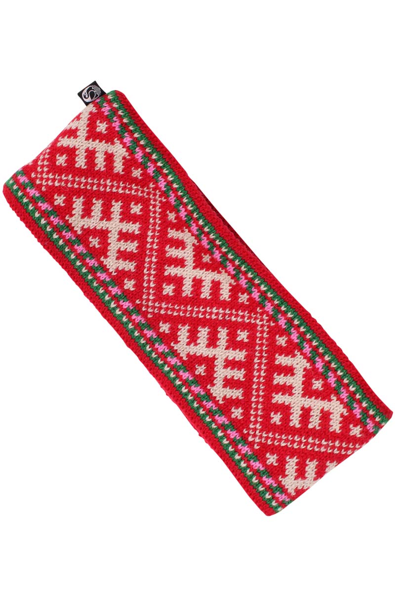 Danelangrend Wool Headband Red/OffWhite
