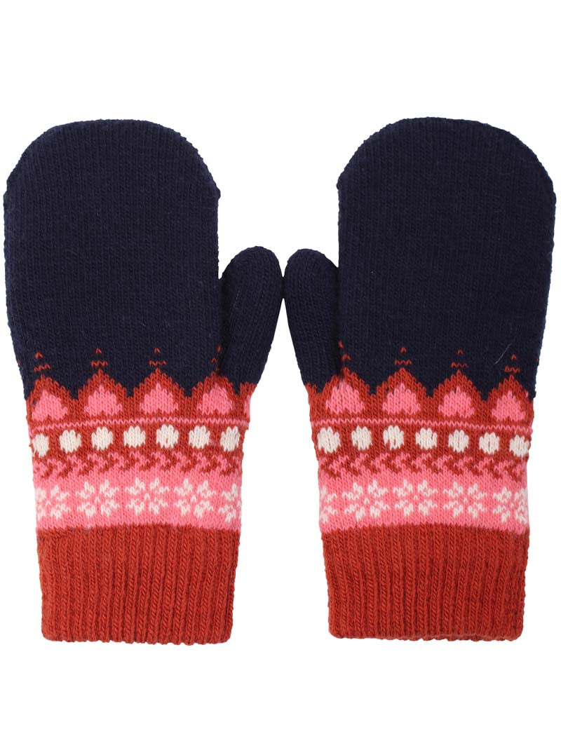 Danewalnut Mittens Dk Navy JAQUARD