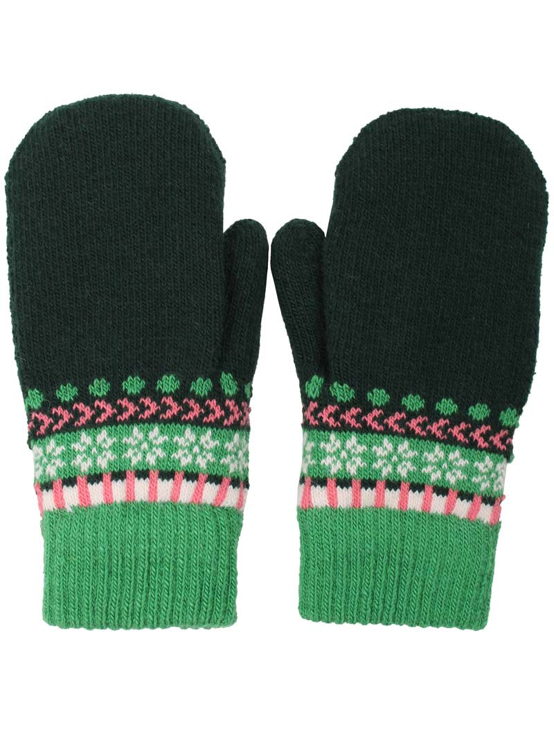 Danewalnut Mittens Dk Forest JAQUARD