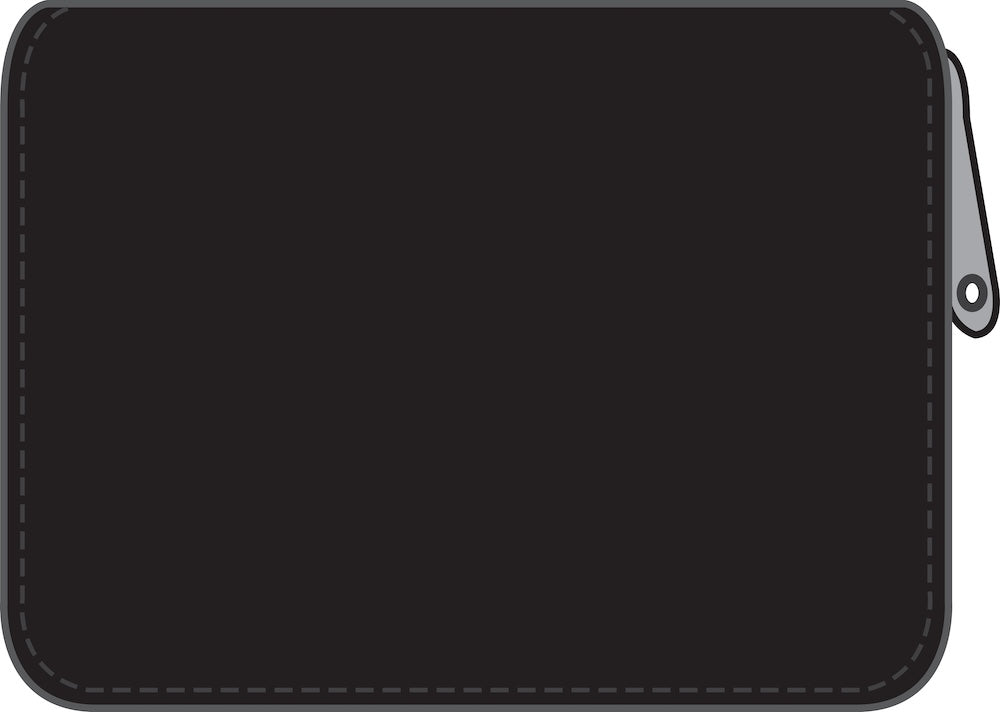 Danesortedam Leather Zip-Wallet Black