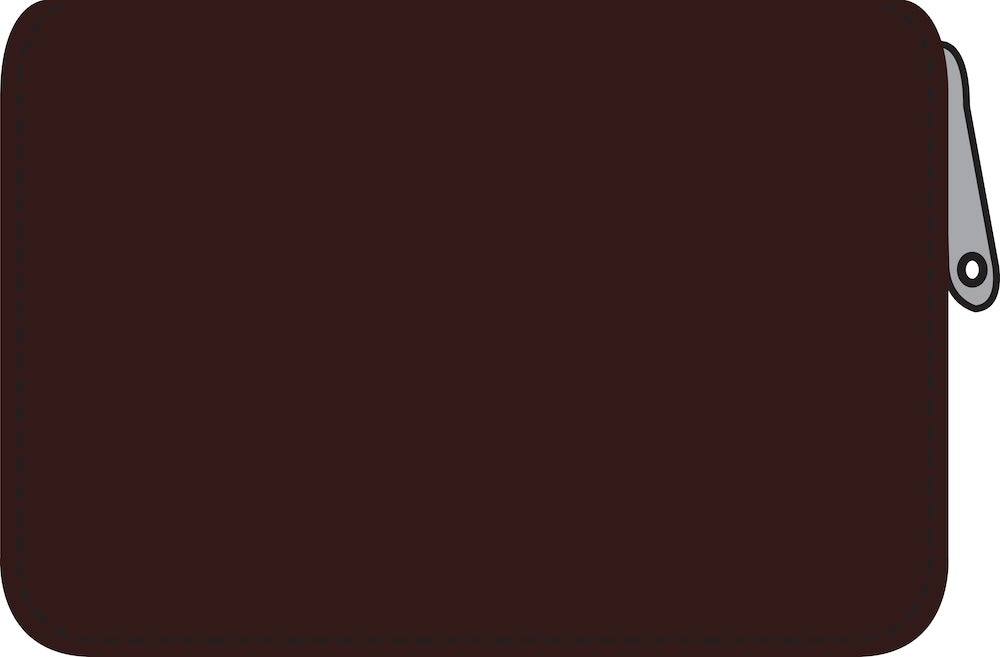 Danesortedam Leather Zip-Wallet Red Wine