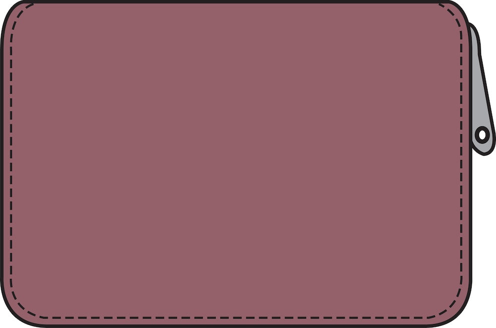 Danesortedam Leather Zip-Wallet Mauve