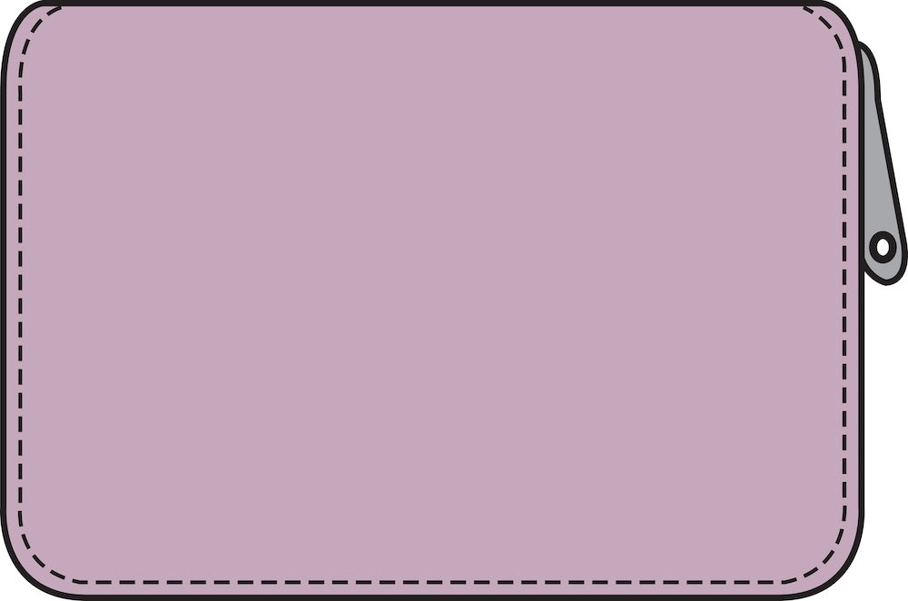 Danesortedam Leather Zip-Wallet Lilac