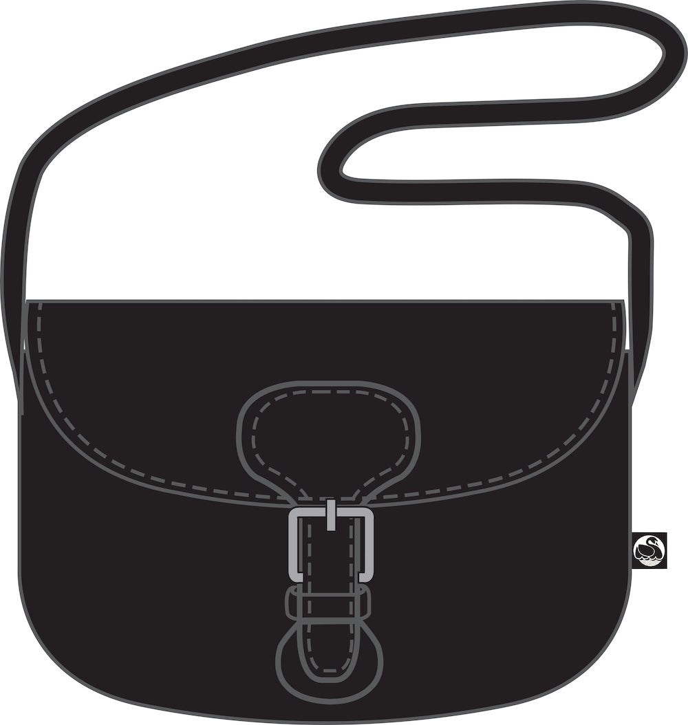 Danebernadotte Leather Shoulder Bag Black