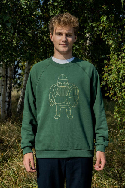 Danehjalmer Crew Neck Sweat Deep Green RAGNAR UNICO