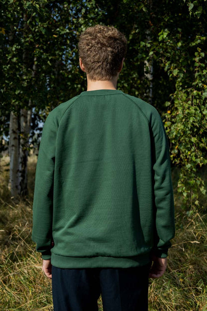 Danehjalmer Crew Neck Sweat Deep Green HARALD