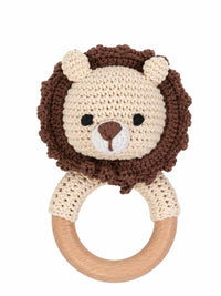 Crochet Teether/Rattle Lion