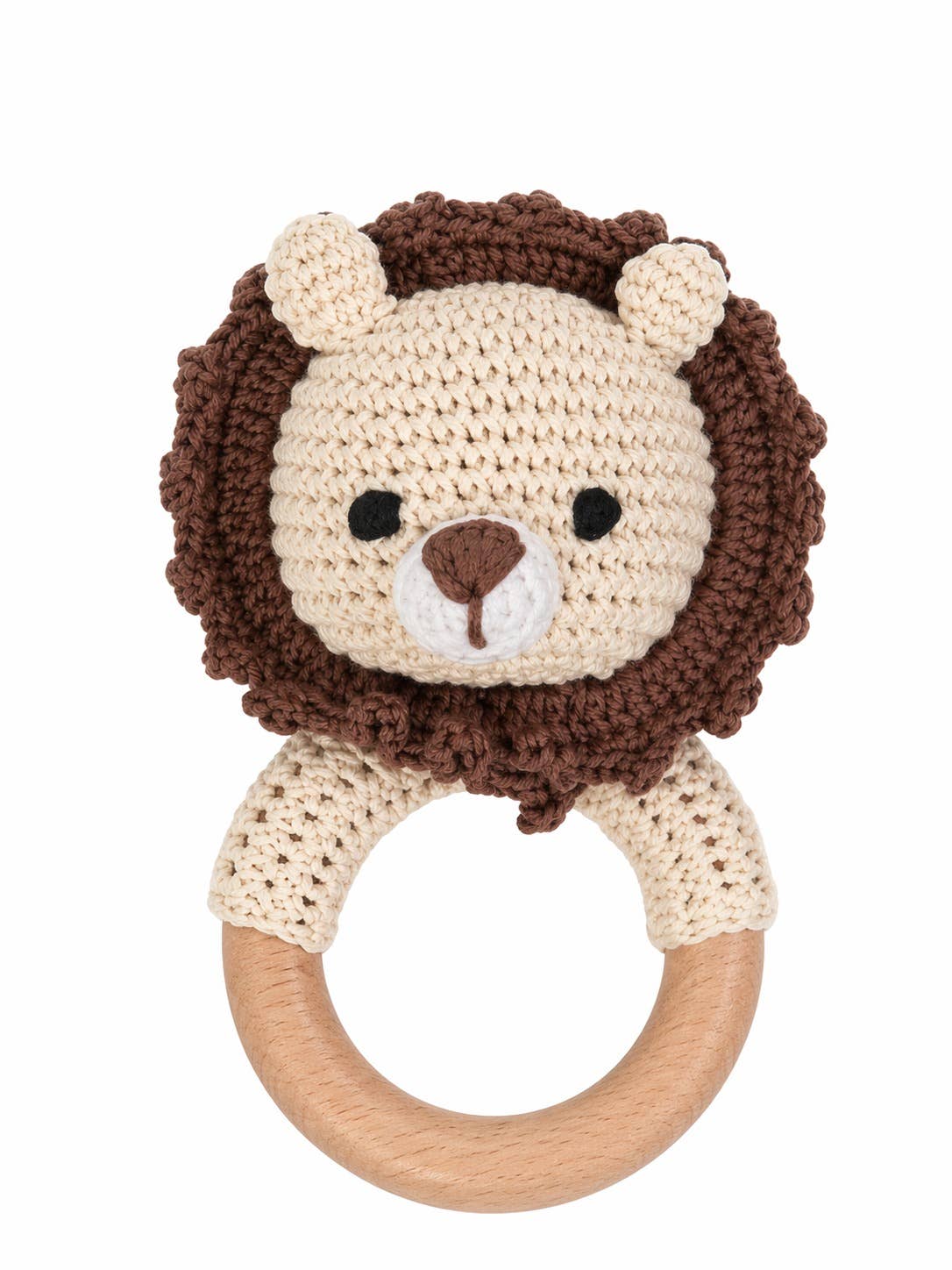 Crochet Teether/Rattle Lion
