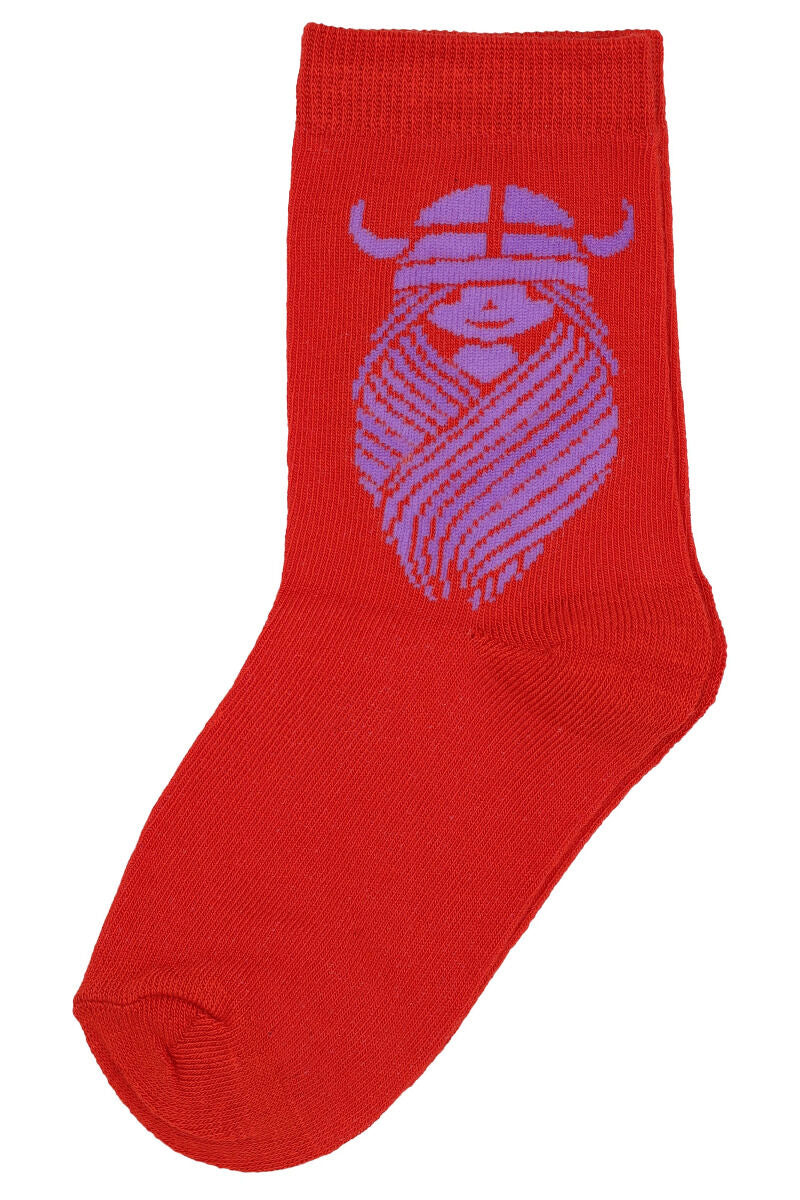 Danedanmark Ladies Socks Bright Red FREJA