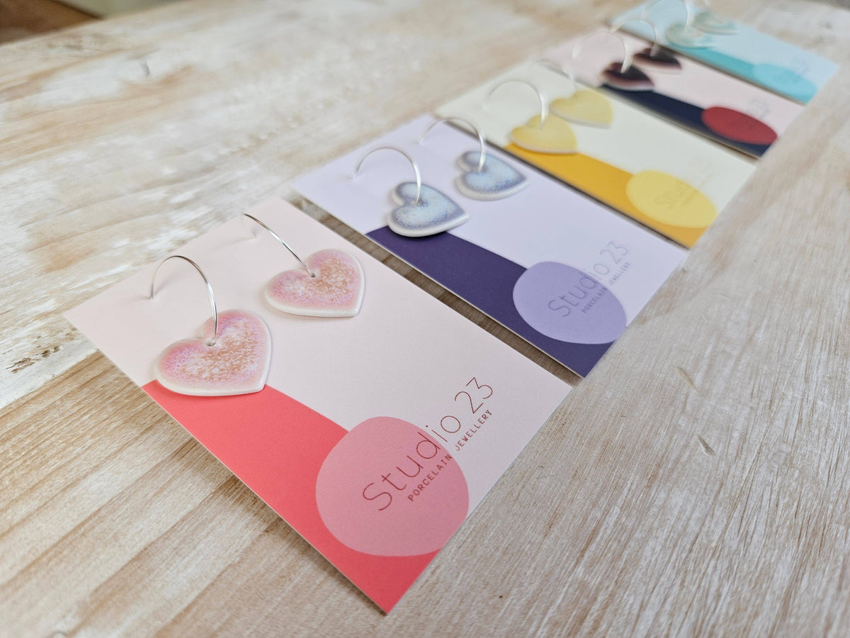 Studio 23 Heart Drop Earring Pair Lemon