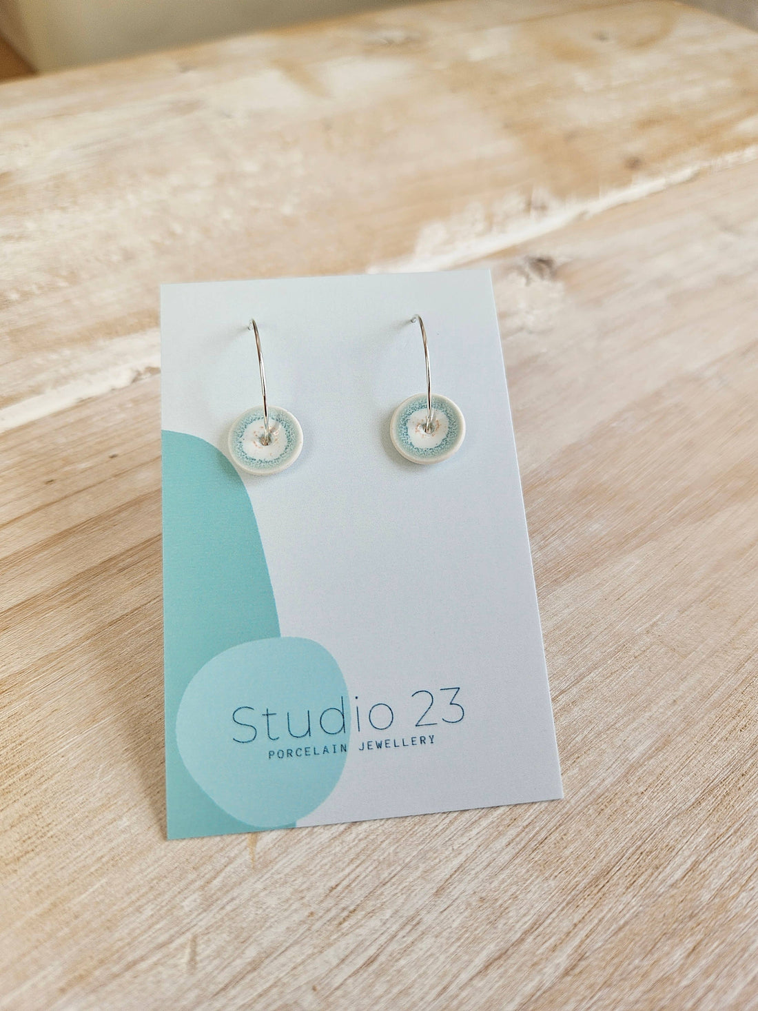 Studio 23 Curved Drop Earring Pair Frost Blue