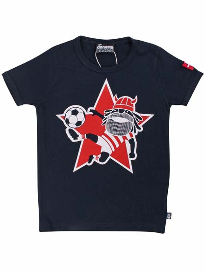 T-shirt til børn med fodbold viking 
