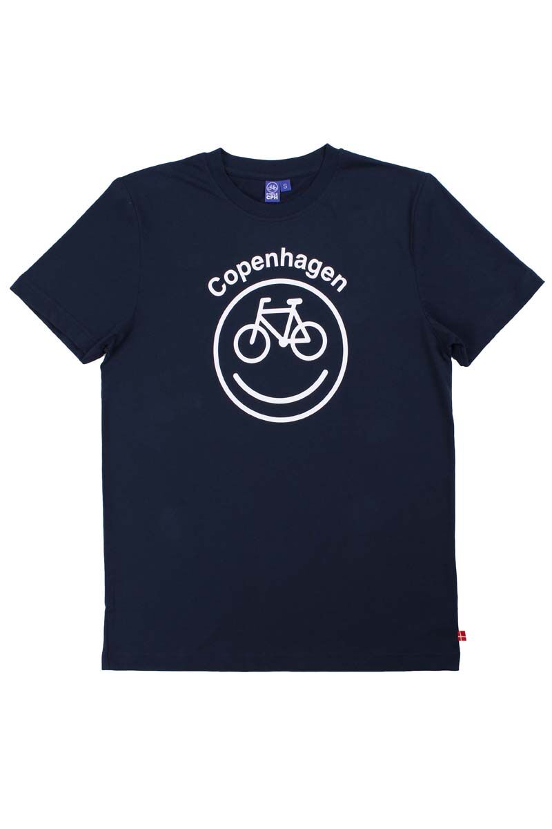 CYCLECPH Smilecycle Tee  Navy CYCLE (white)