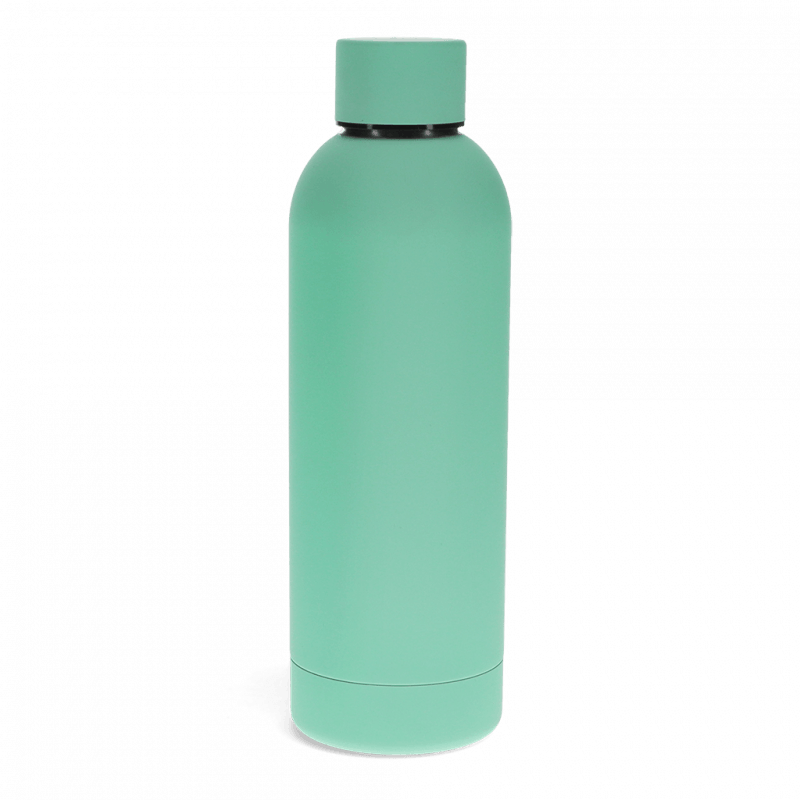 RL Rubber coated steel bottle Mint green