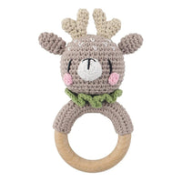 Crochet Teether/Rattle Rensdyr