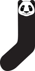 Søde sorte sokker til børn med print af panda på siden