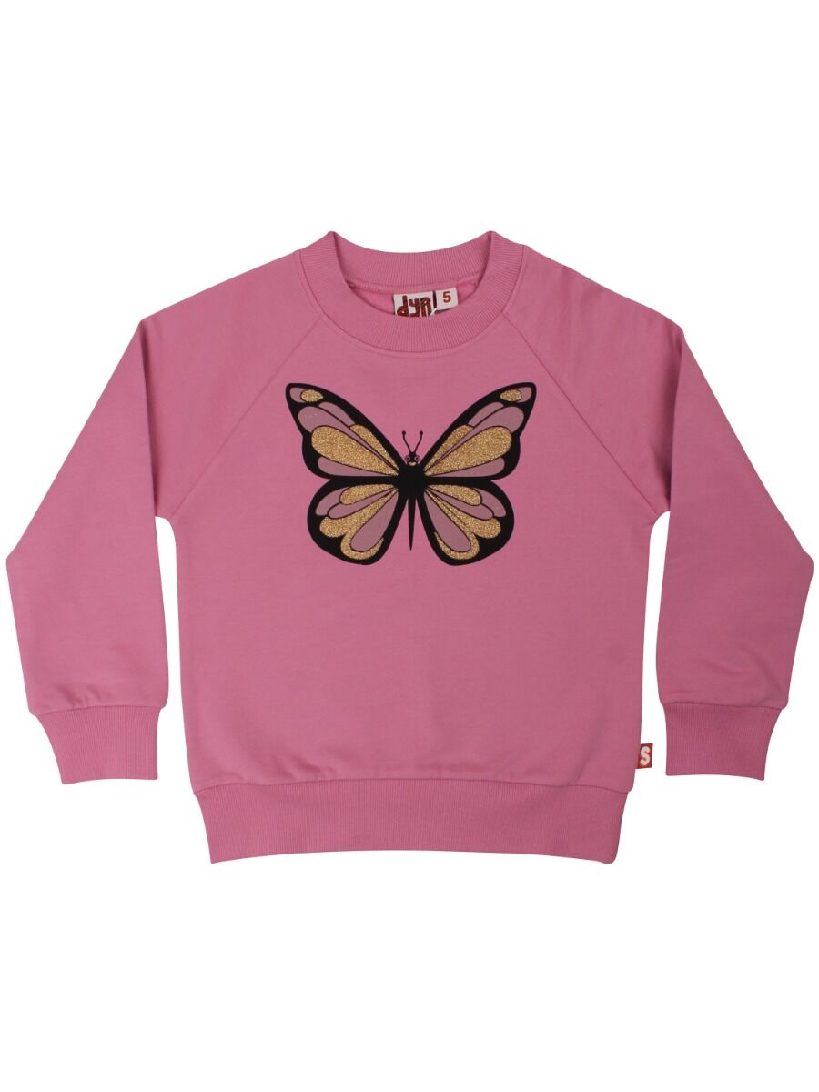 Sød sweatshirt til børn med print af sommerfugl 