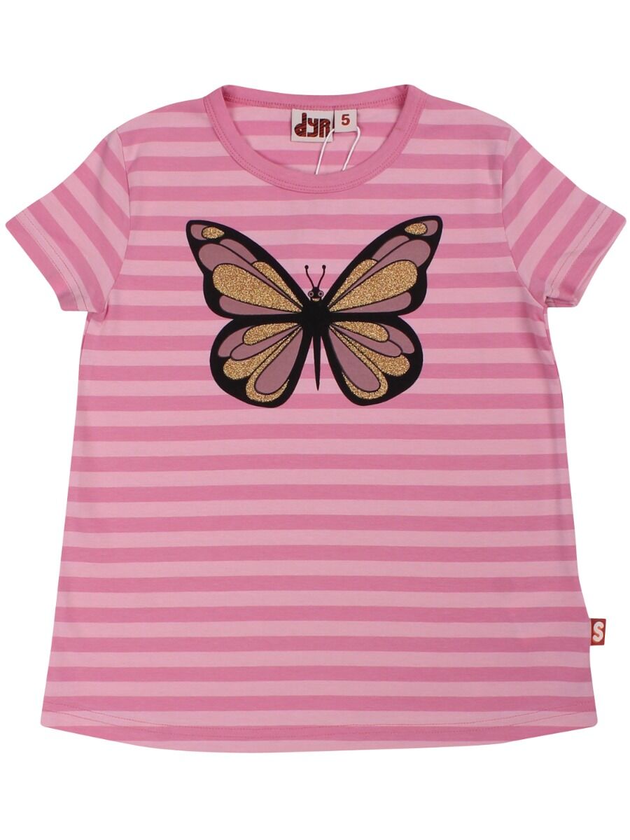 T-shirt til børn med sommerfugl        