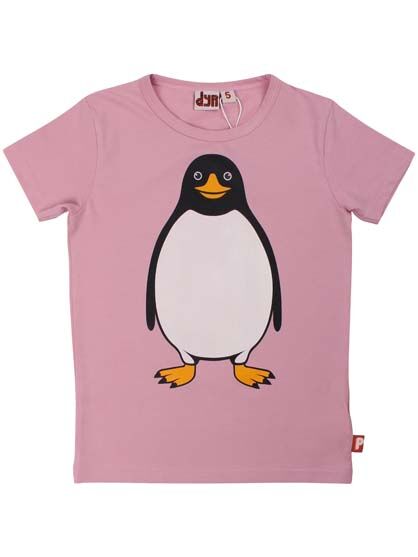 T-shirt til børn med pingvin      