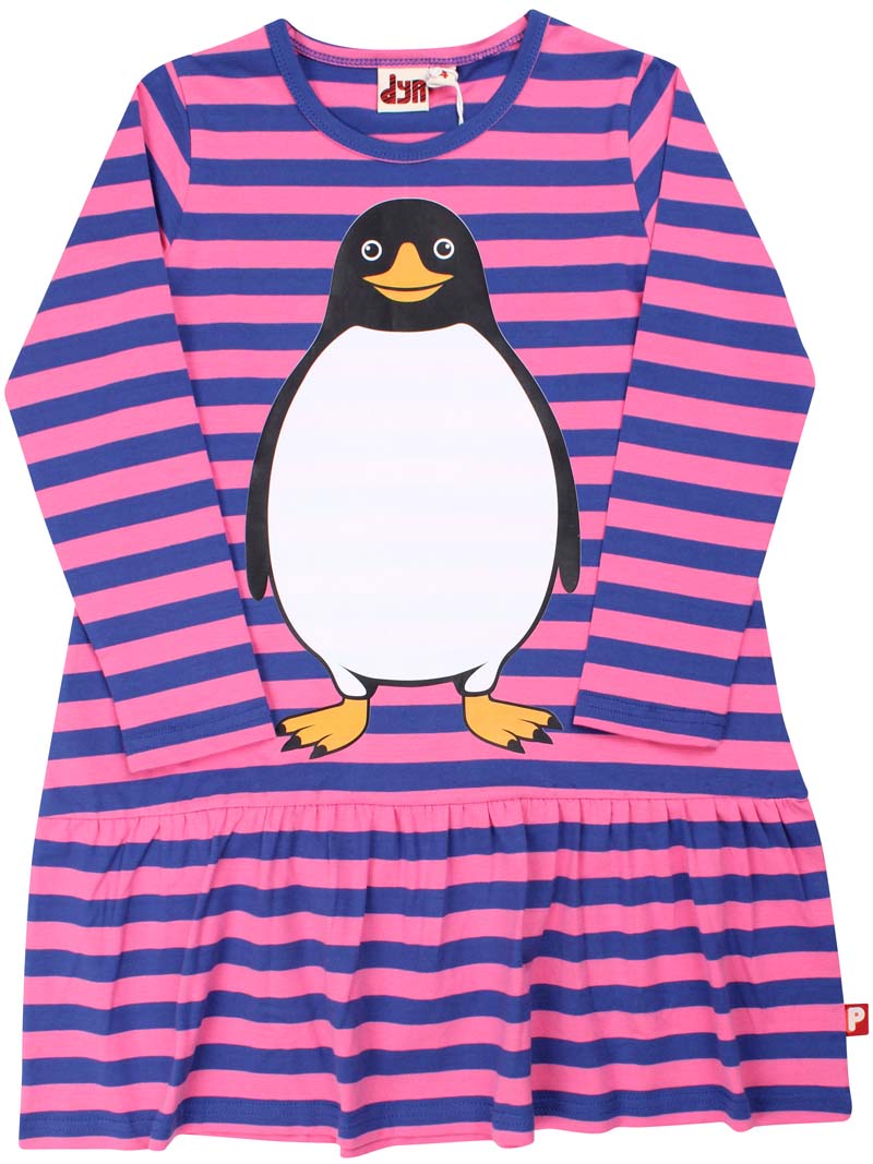 Dyrbirdy Dress Deep Blue/Bright Pink PINGVIN