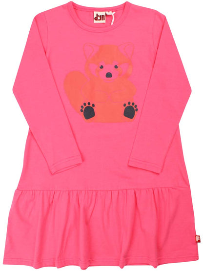 Dyrbirdy Dress Bright Pink FULL ROED PANDA