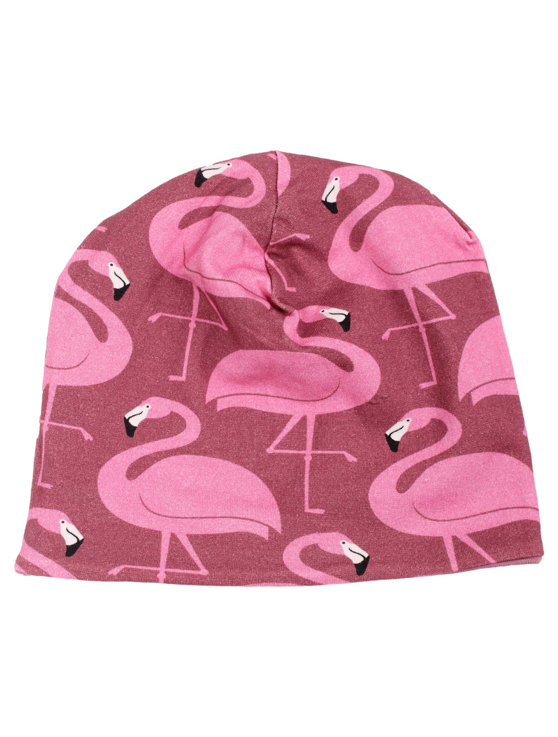 Dyrloeve Beanie Old Rose FLAMINGO/STRIPE Reversible