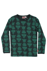 Dyrroar T Black Green TYKHUDER AOP