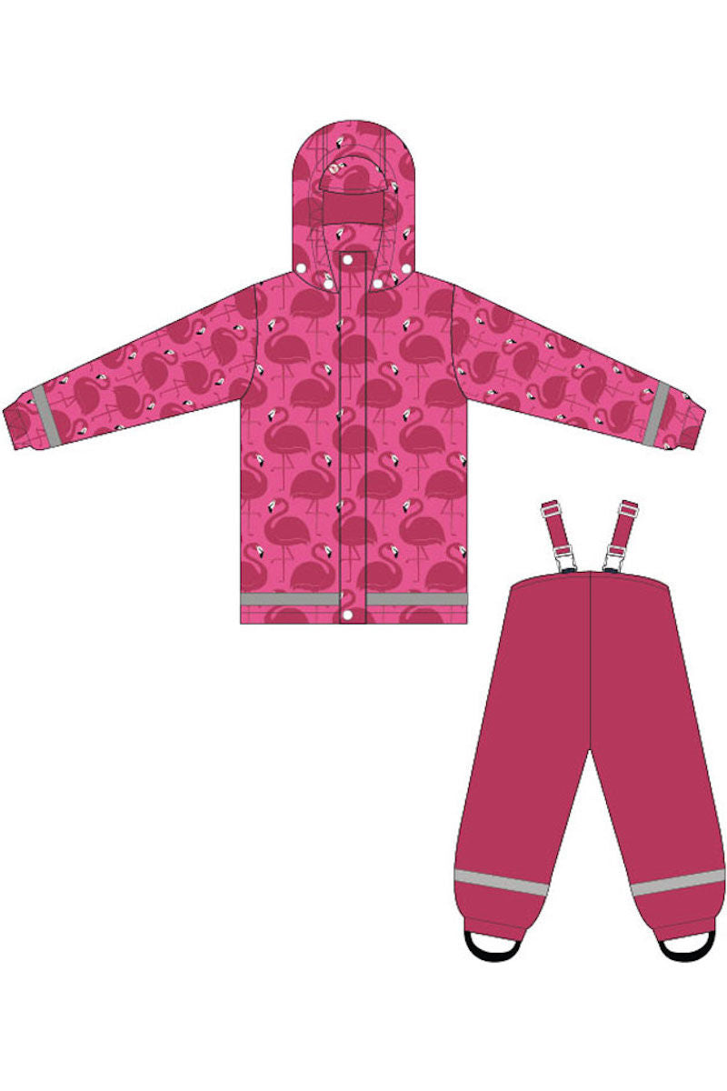 Dyrseason Rain Set Pink FLAMINGOS